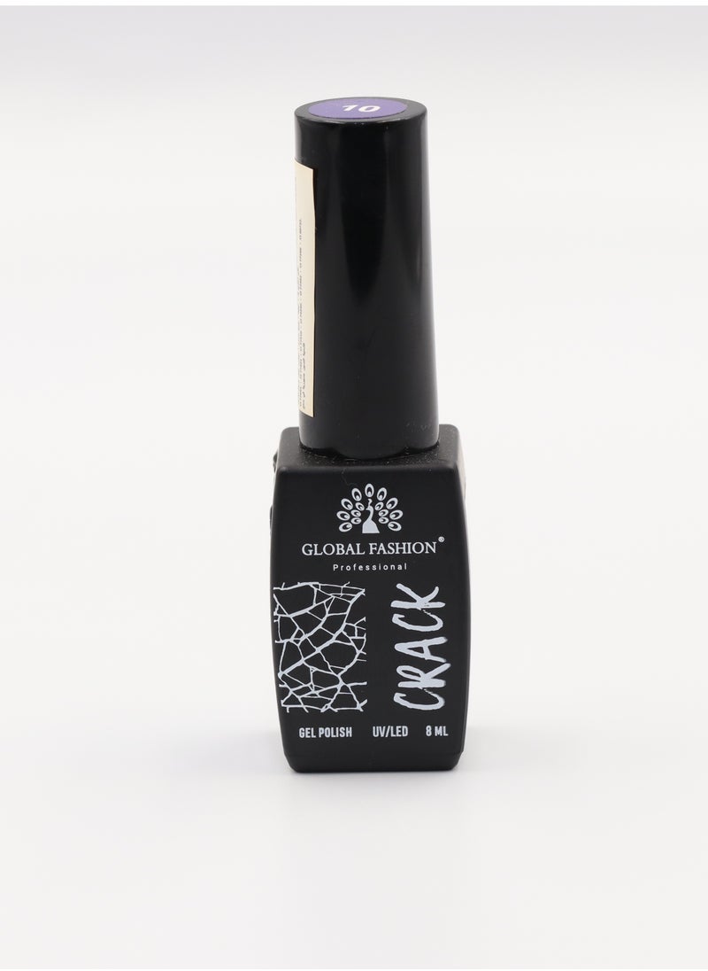 GLOBAL FASHION Crackle Gel Nail Polish - Captivating Cracked Effects | 12 Colors | 8ml | Global Fashion Professional | No. 09  - Image 3
