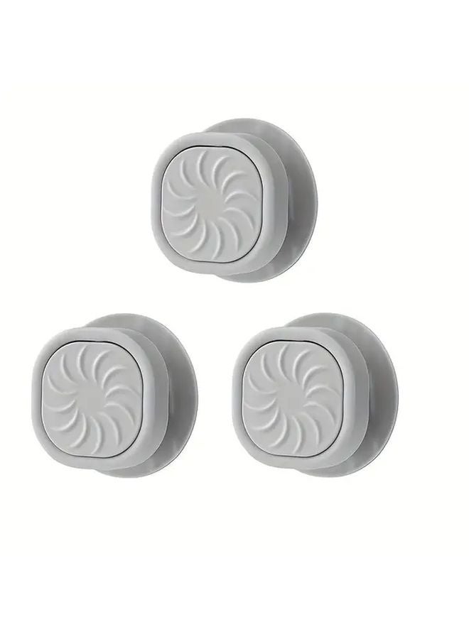 3pcs Gray Swivel Trash Bag Fixing Clips Non Slip Trash Can Fasteners - Image 1