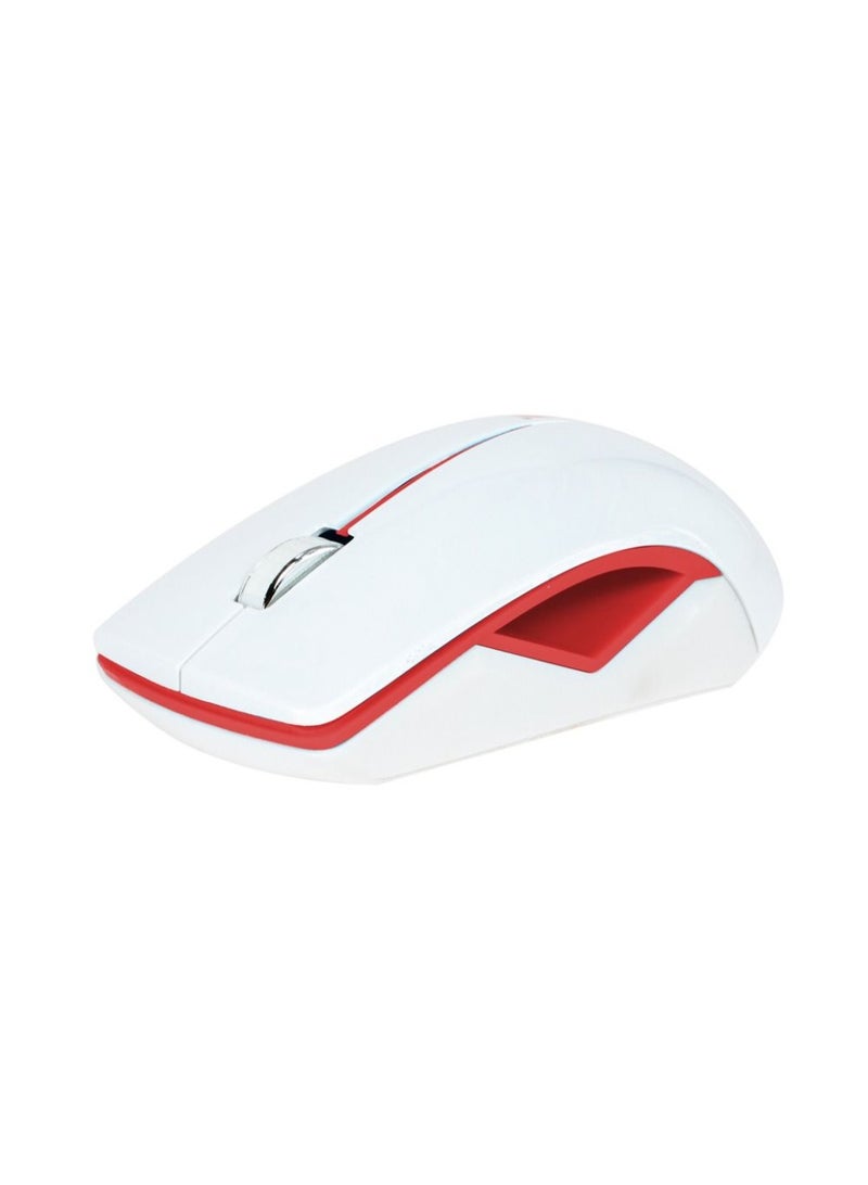 2B 2.4G Wireless Mouse MO33R - Red With White Cover - Image 3