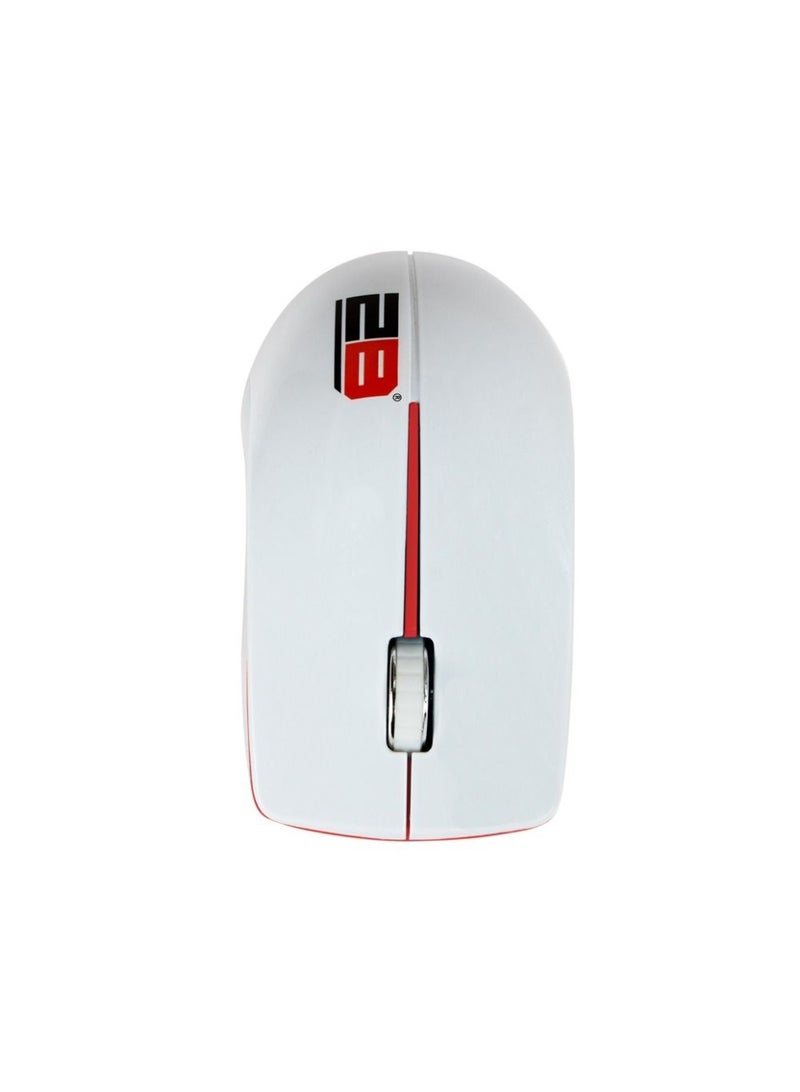 2B 2.4G Wireless Mouse MO33R - Red With White Cover - Image 2