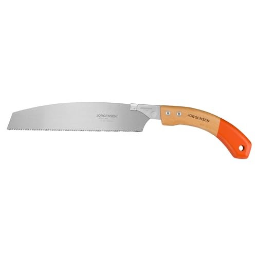 JORGENSEN Japanese Pull Saw Kataba, 10-3/8 Inch with Curved Handle, Premium SK5 Blade, 14 TPI, Woodworking Hand Saw for Hardwood & Softwood, Wood Trim - Image 1