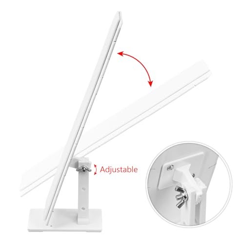 MOOCA 2 Pcs Set Multiple Pendant Necklace Display, Chain Display Stand, with Adjustable Stand for 9 necklaces, White Leatherette, 2.75 W x3.5 D x 12 H in - Image 4