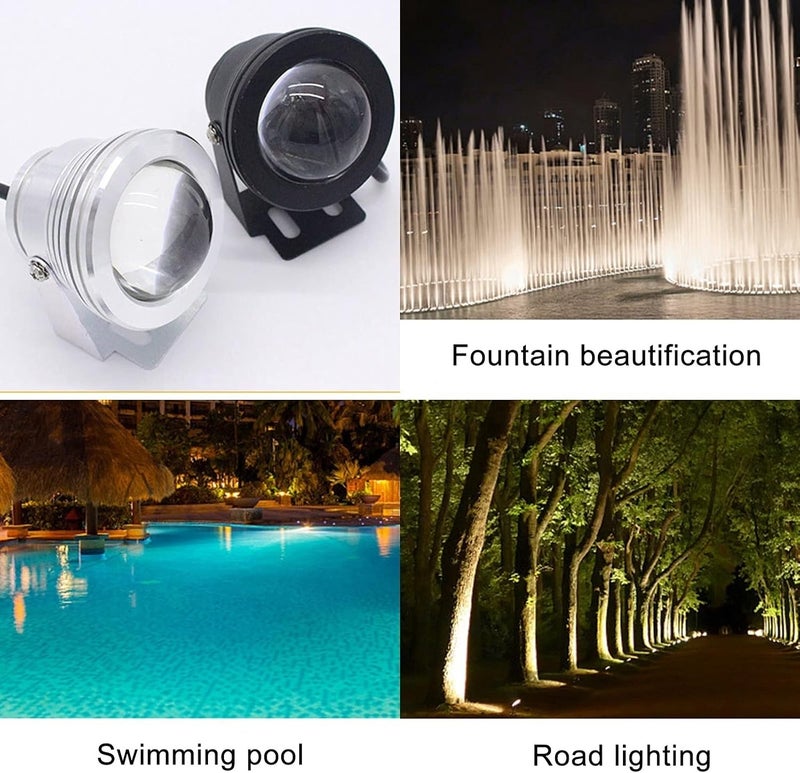 Pool Bulbs LED Pond Light Underwater 10W Pond Fountain -Mounted Underwater Spotlight,White Light B24V - Image 2