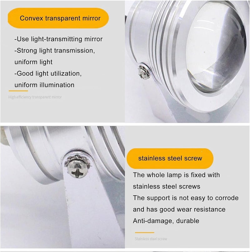 Pool Bulbs LED Pond Light Underwater 10W Pond Fountain -Mounted Underwater Spotlight,White Light B24V - Image 5