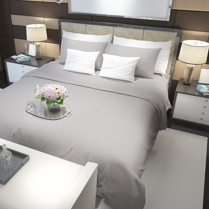 Bed N Home, Flat bed sheet, set, 270x280cm, Light Gray,