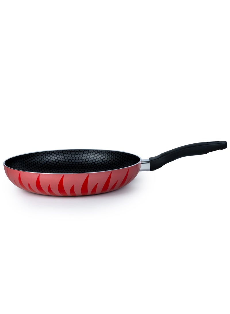 Senstan  Flame Design Fry Pan | Non-Stick Frying Pan | 28X5.9Cm Skillet | Flame-Patterned Sauté Pan | Premium Cooking Pan - Image 2