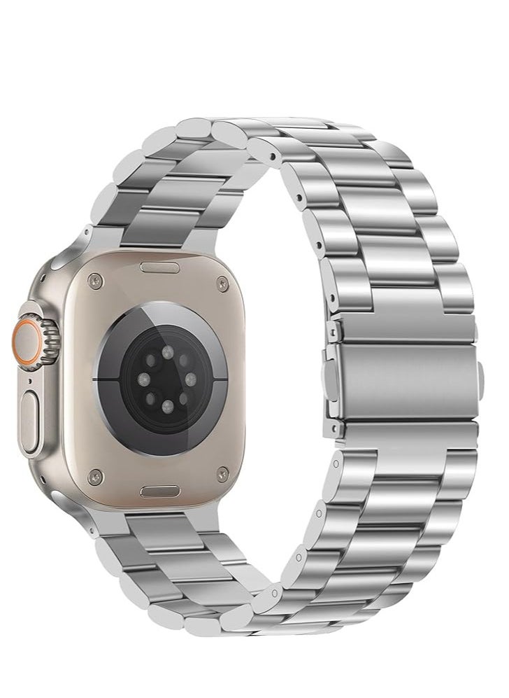 Watch - Premium Quality Stainless Steel Replacement Band Compatible with Apple Watch 49mm, Replacement Band for Apple Watch Ultra 49mm Starlight, Starlight, 49mm Ultra, Same as 1 - Image 1