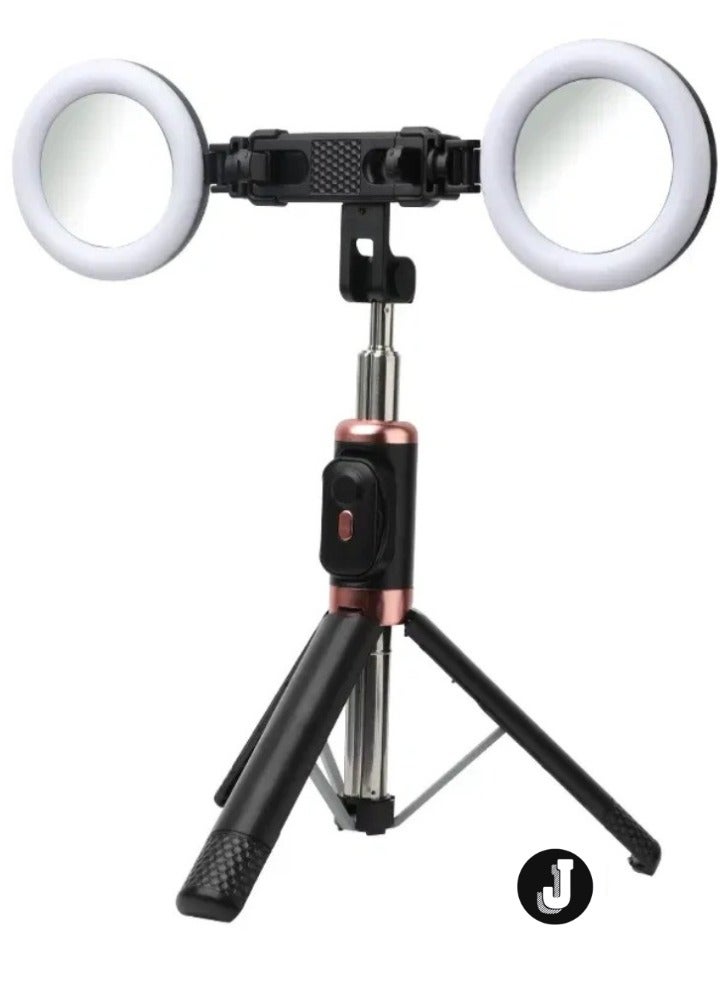 JAJEEK JC-16H Bluetooth Selfie Stick with Tripod, Dual LED Lights & Wireless Remote – Ideal for Selfies, Group Photos, Vlogging, and Live Streaming  - Image 1