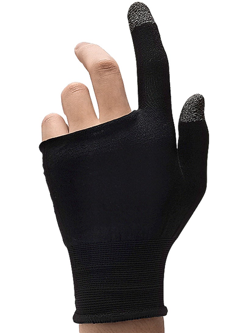 Memo Mobile Gaming Finger Sleeves – Silver Fiber Gaming Finger Gloves, Sweatproof & Anti-Slip Touchscreen Thumb Sleeves for PUBG, Free Fire, COD Mobile, iPhone, Android Phones & Tablets (2 Pieces) - Image 2