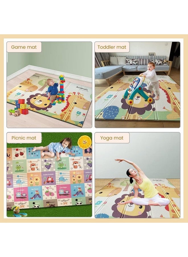 FunBlast Waterproof Foldable Baby Floor Play Mat, Reversible XPE Foam Mat, Dual Size Printed Waterproof Play Mat, Floor Play Mat - Color & Print May Vary - (5.9x4.9 Feet with 1cm Thickness) (D23) - Image 5