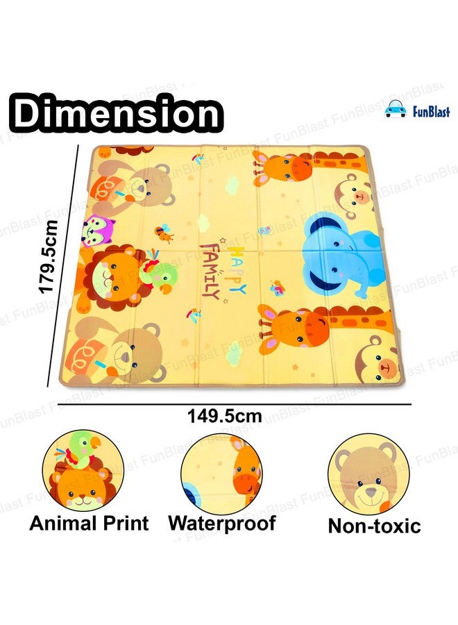 FunBlast Waterproof Foldable Baby Floor Play Mat, Reversible XPE Foam Mat, Dual Size Printed Waterproof Play Mat, Floor Play Mat - Color & Print May Vary - (5.9x4.9 Feet with 1cm Thickness) (D23) - Image 3