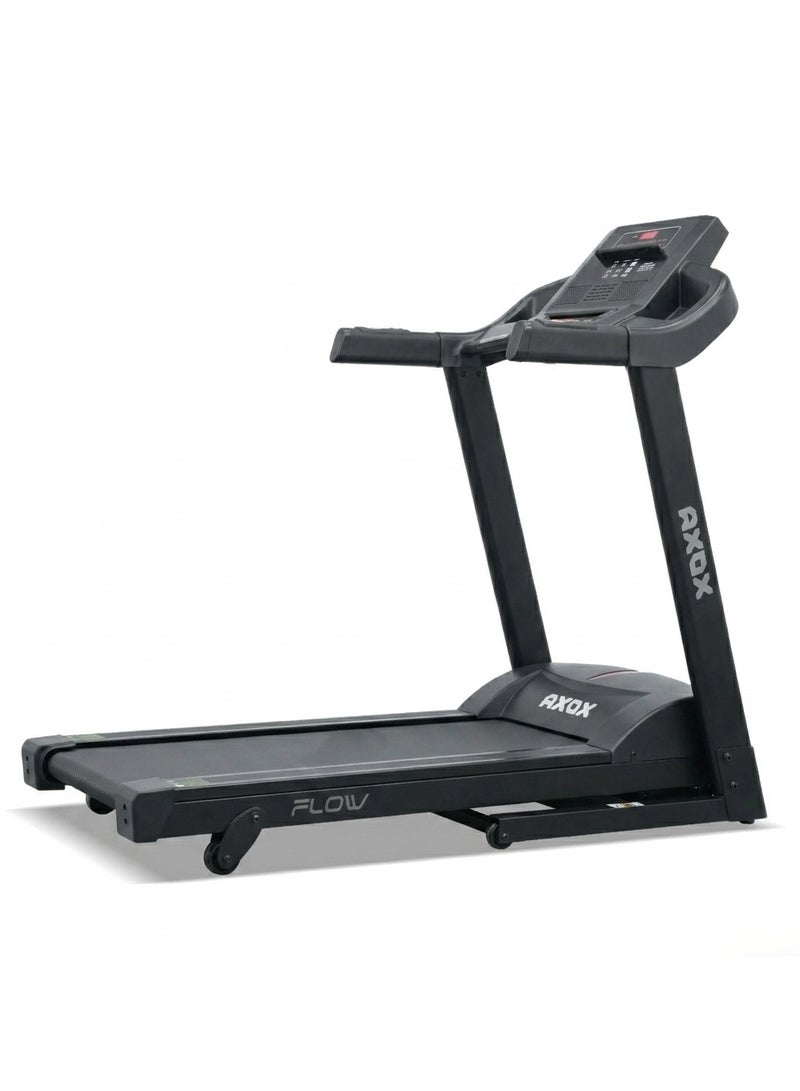 Axox Fitness Flow Foldable Electric Treadmill for Home | Smart Running & Walking Machine with LED Display,Shock Absorption & Silent Motor for Home Gym Workouts - Image 1