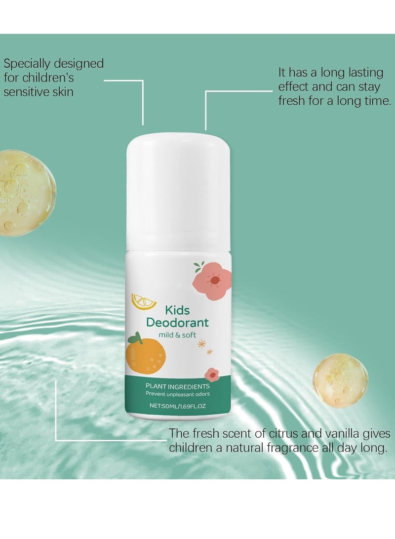 وي مزيل عرق طبيعي للأطفال والمراهقين، ٥٠ مل، خالٍ من الألومنيوم والكحول والبارابين، حماية من الروائح تدوم ٢٤ ساعة، رائحة منعشة ونظيفة، للأطفال والمراهقين، مزيل عرق مضاد للحساسية - Image 4