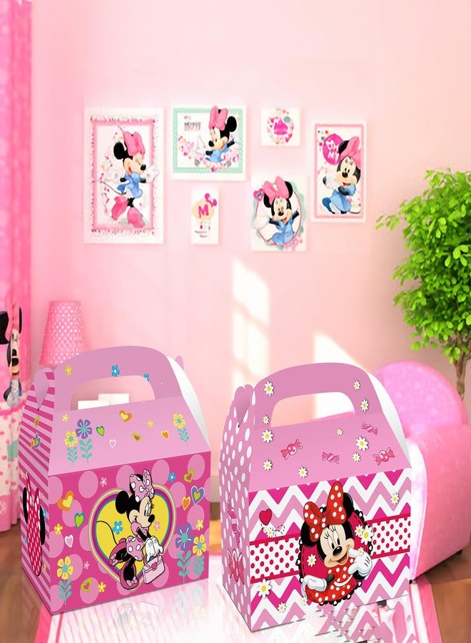 Trifoot 24Pcs Cute Bow Gift Box, Cartoon Party Favor Candy Boxes with Handles, Birthday Party Gift Giving & Decorations Supplies (2 Styles - Image 2