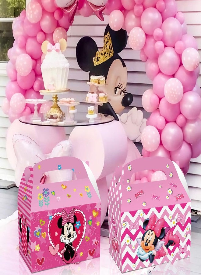 Trifoot 24Pcs Cute Bow Gift Box, Cartoon Party Favor Candy Boxes with Handles, Birthday Party Gift Giving & Decorations Supplies (2 Styles - Image 3