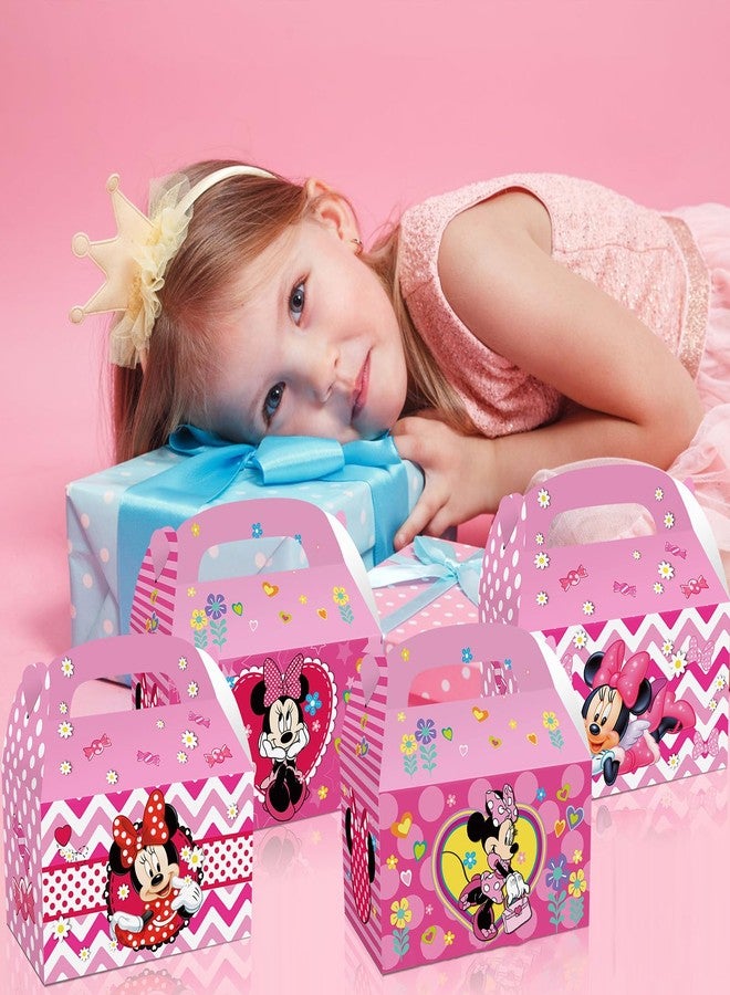 Trifoot 24Pcs Cute Bow Gift Box, Cartoon Party Favor Candy Boxes with Handles, Birthday Party Gift Giving & Decorations Supplies (2 Styles - Image 4