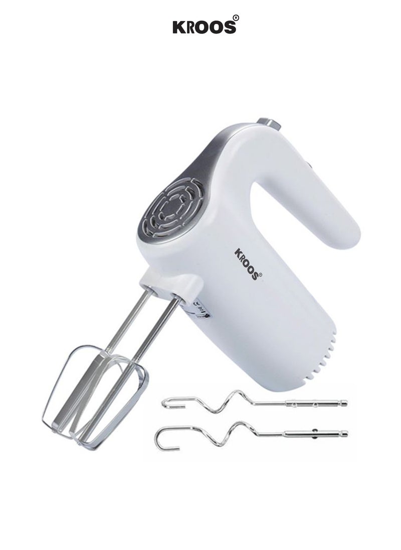 KROOS KR-5624 Electric Hand Mixer, Handheld Egg Beater, Mini Portable 7 Speed ​​Mixer, Cake Beater Machine, Stainless Steel Dough Mixer for Kitchen Baking and Cooking, KR-5624 