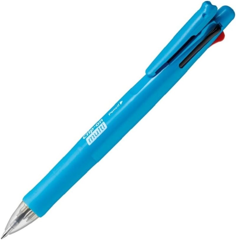 Zebra Technologies Zebra Clip-On Multi F Series 4 Color 0.7 mm Ballpoint Multi Pen/0.5 mm Pencil, Fresh Blue Body (B4SA1-FBL) - Image 1