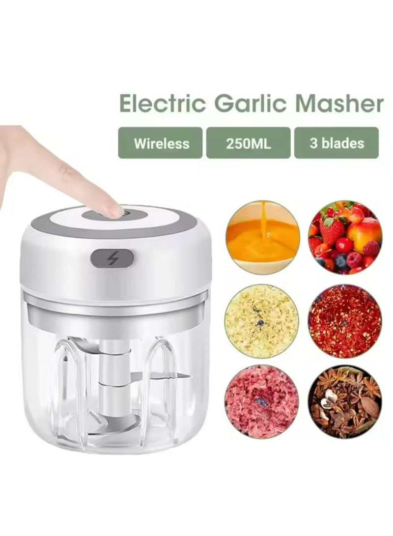 250ML USB الكهربائية ميني الثوم كوبر طاحونة لحوم قوية و كسارة البصل الخضروات لقطع مطبخ اكسسوارات الطبخ - Image 4