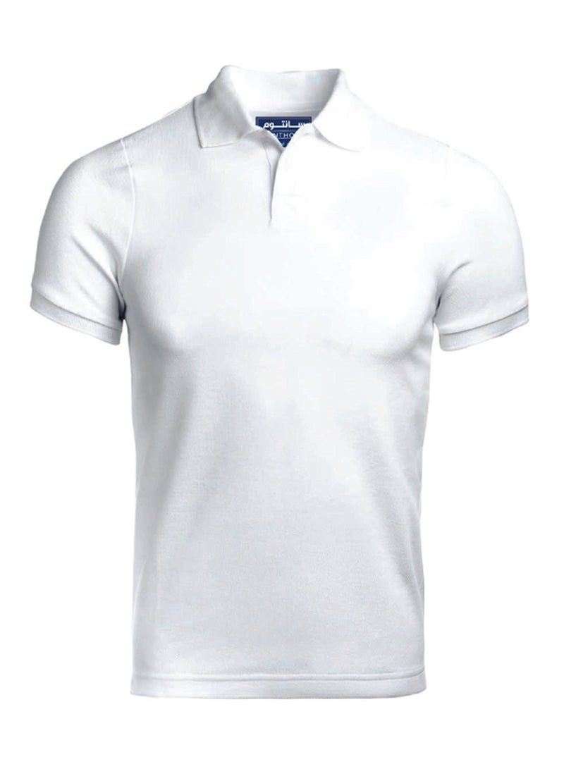 SANTHOME Polyester Blend Short Sleeve Polo Shirt  - Image 1