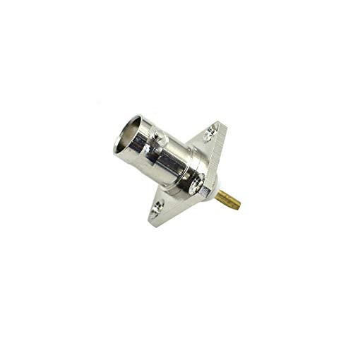 Hxchen 5Pcs BNC Female 4 Holes Flange Panel Mount Solder Post Plug Connector RF Coax Coaxial Adapter - Image 3