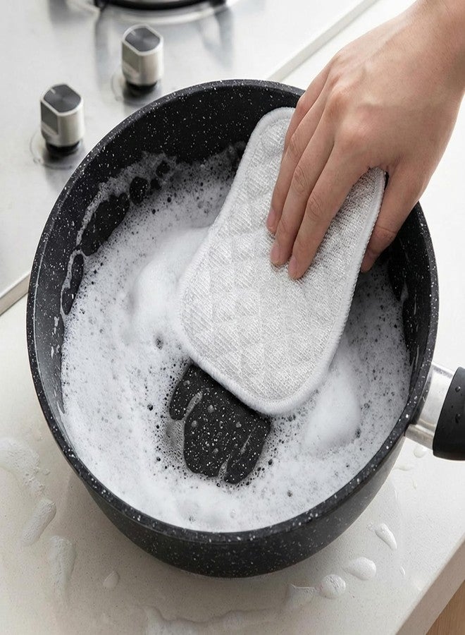 LUSTRIB 4 Pcs Double Side Non Scratch Wire Dishcloth, Multipurpose Wire Dishwashing Rags for Wet and Dry Cleaning, Reusable Metal Wash Cloth for Kitchen Cookware (4.7 x 6.3in) - Image 4