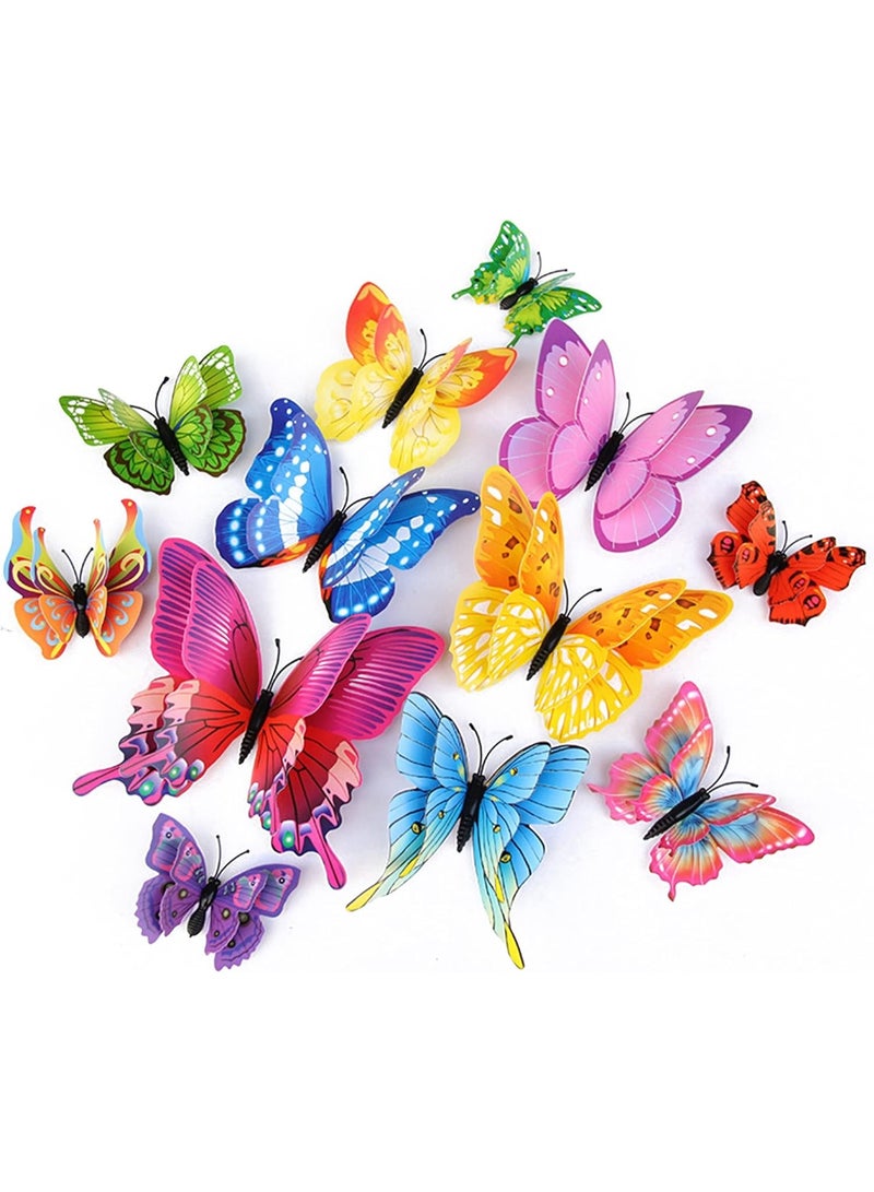 Butterfly Wall Decor 24/48 PCS, 3D Butterflies Stickers for Party Decorations with Magnets(Colorful, 24) - Image 1
