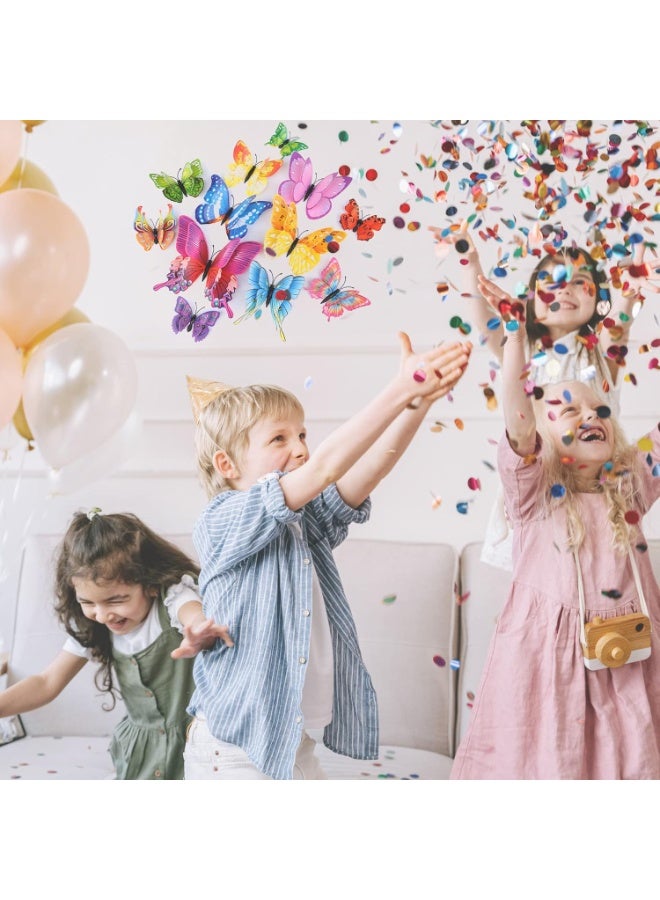Butterfly Wall Decor 24/48 PCS, 3D Butterflies Stickers for Party Decorations with Magnets(Colorful, 24) - Image 3