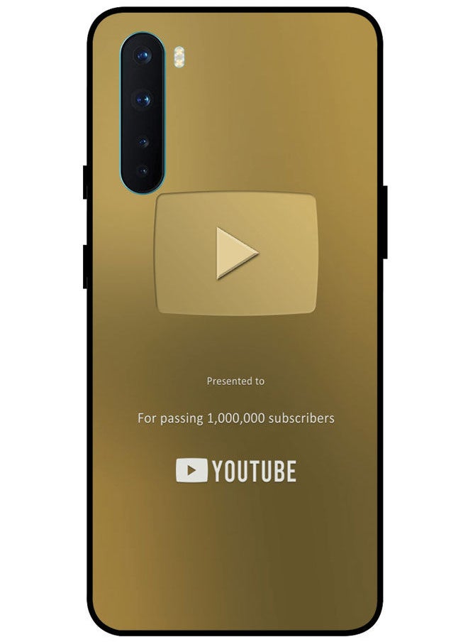 EYE CATCH - Protective Case Cover For OnePlus Nord Smart Series Printed Protective Case Cover for OnePlus Nord Gold YouTube Creator Awards - Image 1