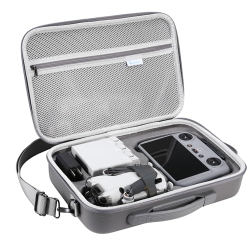 Skyreat Mini 4 Pro RC 2 Case, Portable PU Leather Storage Shoulder Bag for DJI Mini 4 Pro Fly More Combo Kit Accessories - Image 1