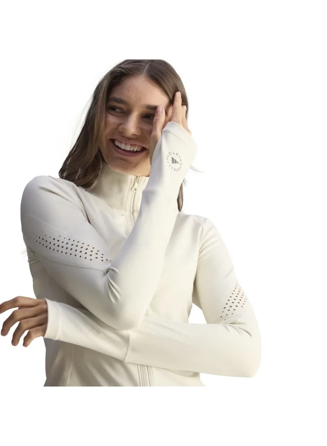 adidas جاكيت بيج متوسط للنساء