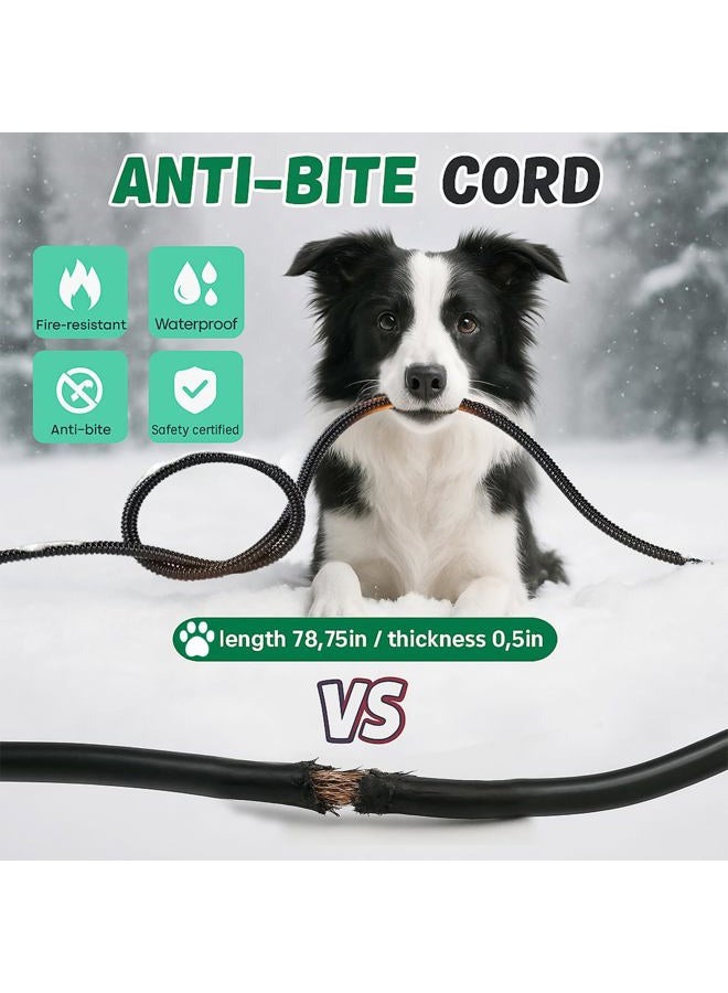 Higoro Heated Water Bowl for Dog Cat, Outdoor Warming Dog Bowl with Chew Resistant Power Cord, Waterproof Heat Pet Bowl Smart Heating in Winter Antifreeze for Dog Cat Chicken Duck, 125 fl oz (Teal Blue) - Image 3