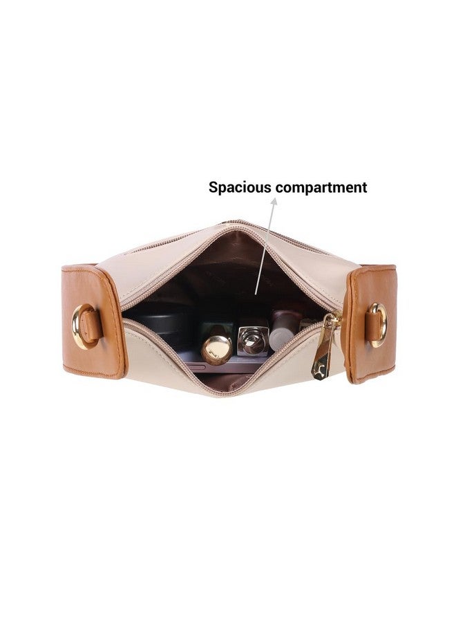 موتشي حقيبة موتشي النسائية الأنيقة المصنوعة من الجلد الصناعي باللون البيج (66-489) - Image 5