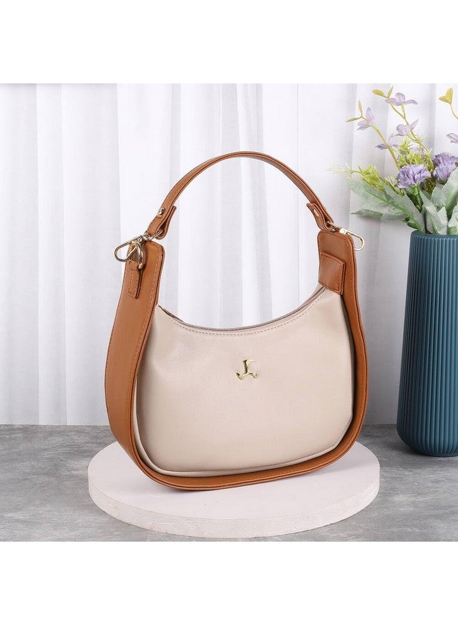 موتشي حقيبة موتشي النسائية الأنيقة المصنوعة من الجلد الصناعي باللون البيج (66-489) - Image 2