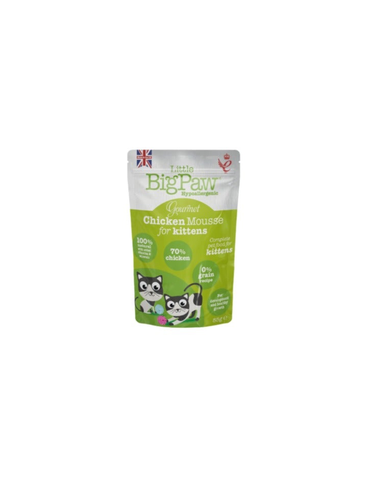 Little Big Paw Little Big Paw Gourmet Chicken Mousse Perfect Nutrition Kittens Wet Food 85G
