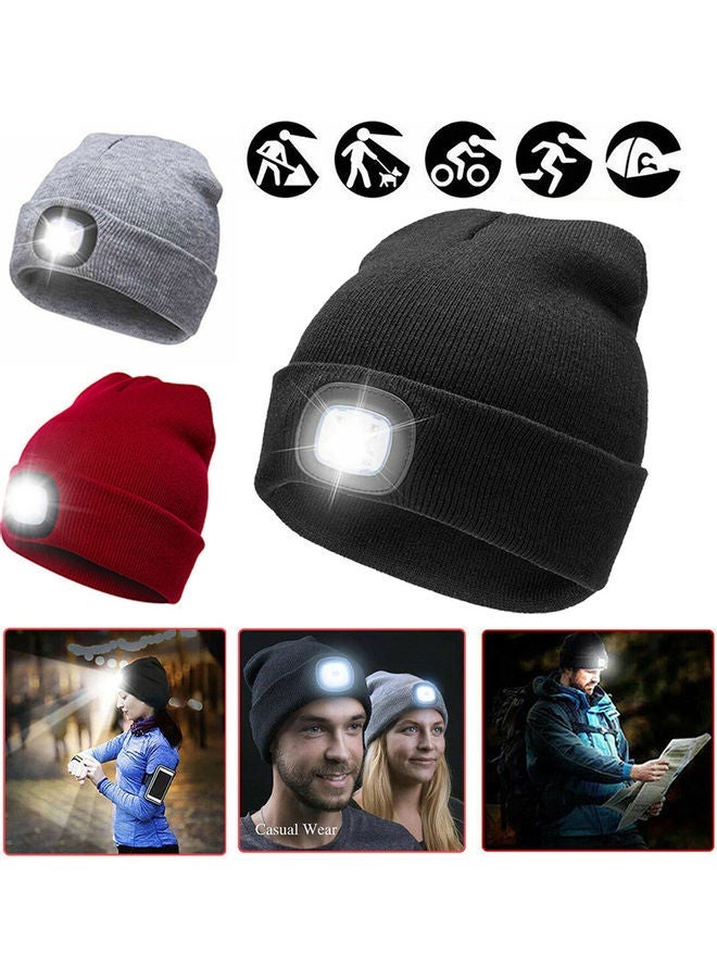 NIBEMINENT Unisex Warm LED Light Battery Powered Beanie Hat Cap 20 * 10 20cm  - Image 2