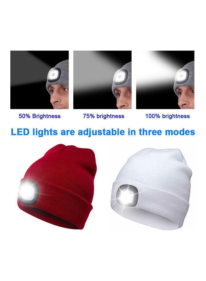 NIBEMINENT Unisex Warm LED Light Battery Powered Beanie Hat Cap 20 * 10 20cm  - Image 3
