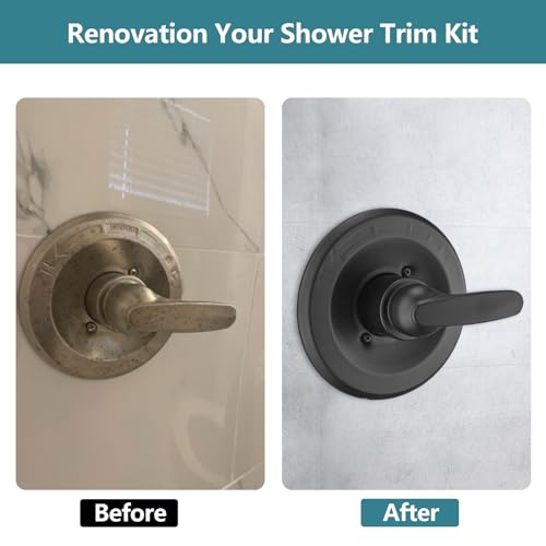 Ultrimkit Replacement for Delta 13/14 Series Shower Trim Kit, Shower Cover Plate with Handle (Valve& Catridge Not Inclued) (Matte Black) - Image 4