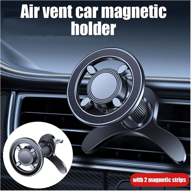 Magnetic Car Air Vent Mount 1PCS Magnetic Car Mount Rotating Holder Hands Free Vehicle Accessory For Smartphone GPS Tablet No Installation Required - Image 1