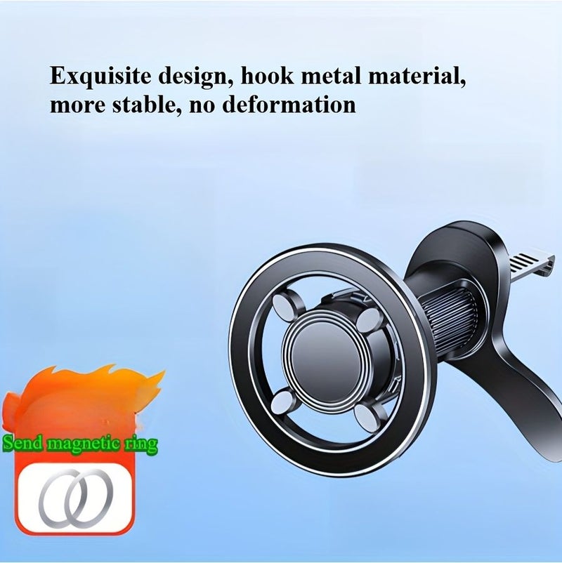 Magnetic Car Air Vent Mount 1PCS Magnetic Car Mount Rotating Holder Hands Free Vehicle Accessory For Smartphone GPS Tablet No Installation Required - Image 2
