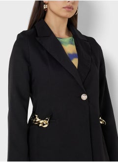 ELLA Blazer With Metallic Chain  - Image 3