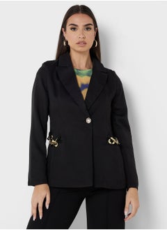 Blazer With Metallic Chain