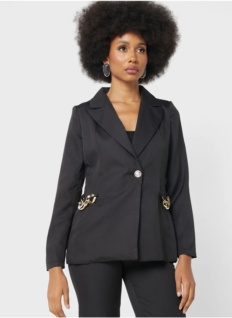 ELLA Blazer With Metallic Chain