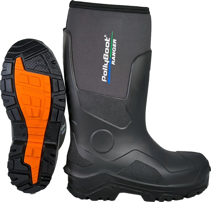 Polly Boot Ranger Outdoor Boots Polyurethane Neoprene Hunting Fishing Boots Black