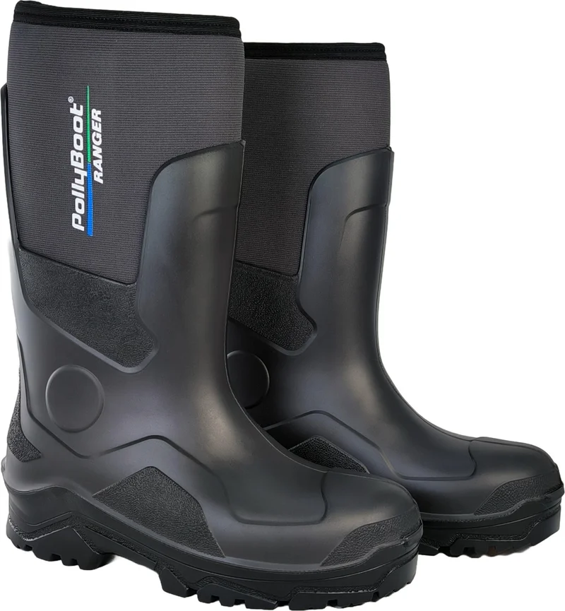 Polly Boot Ranger Outdoor Boots Polyurethane Neoprene Hunting Fishing Boots Black