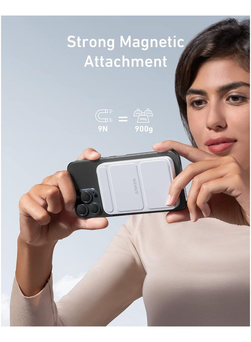 Anker Power Bank, 622 Magnetic Battery (MagGo), 5000mAh Foldable Magnetic Wireless Portable Charger and USB-C for iPhone 16/16 Plus/16 Pro/16 Pro Max, iPhone 15/14/13 Series - Image 5