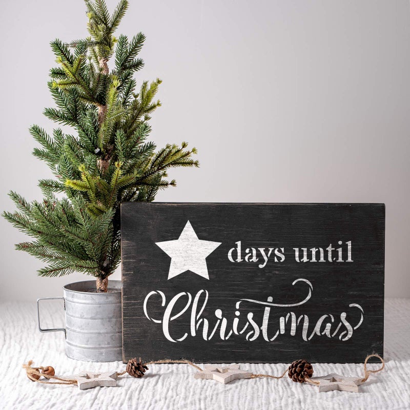 Stencil Revolution Days Until Christmas Star Stencil - Craft Supplies, Christmas Stencil Designs, Christmas Sign, Stencils for Signs, Stencil Template - Image 3