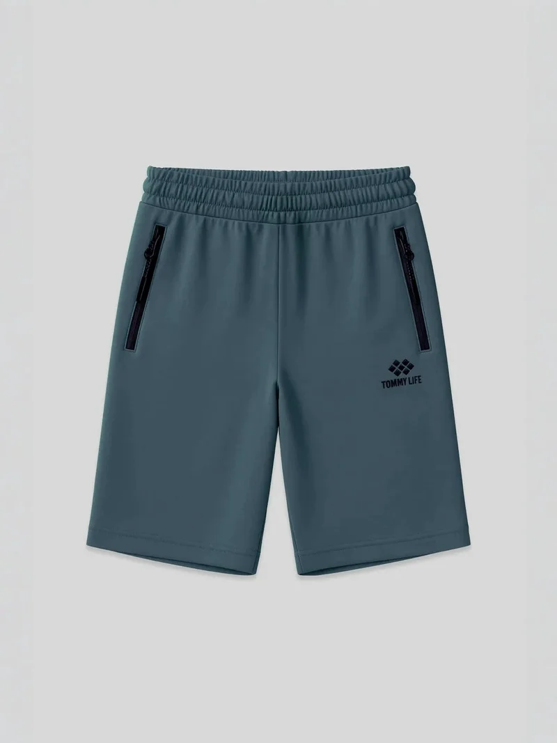 تومي لايف TOMMY Men's Regular-fit Knit Sweat Shorts