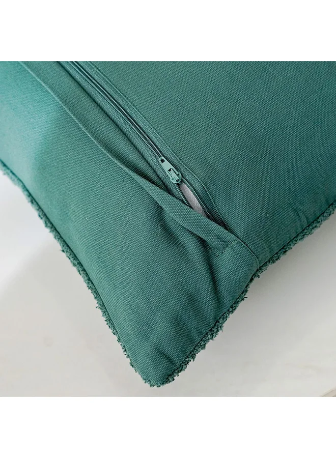 DANUBE HOME Danube Home Gleam Dyed Boucle Cushion Cover - Green - 45x45 cm | Cotton Couch Pillow Cover For Living Room, Bed Room