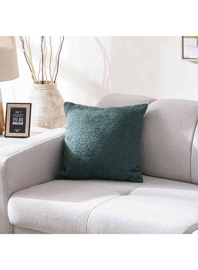 DANUBE HOME Danube Home Gleam Dyed Boucle Cushion Cover - Green - 45x45 cm | Cotton Couch Pillow Cover For Living Room, Bed Room  - Image 4